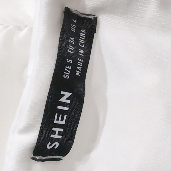 SHEIN White Strapless Bodycon Ruched Mini Dress Size Small - Picture 7 of 9